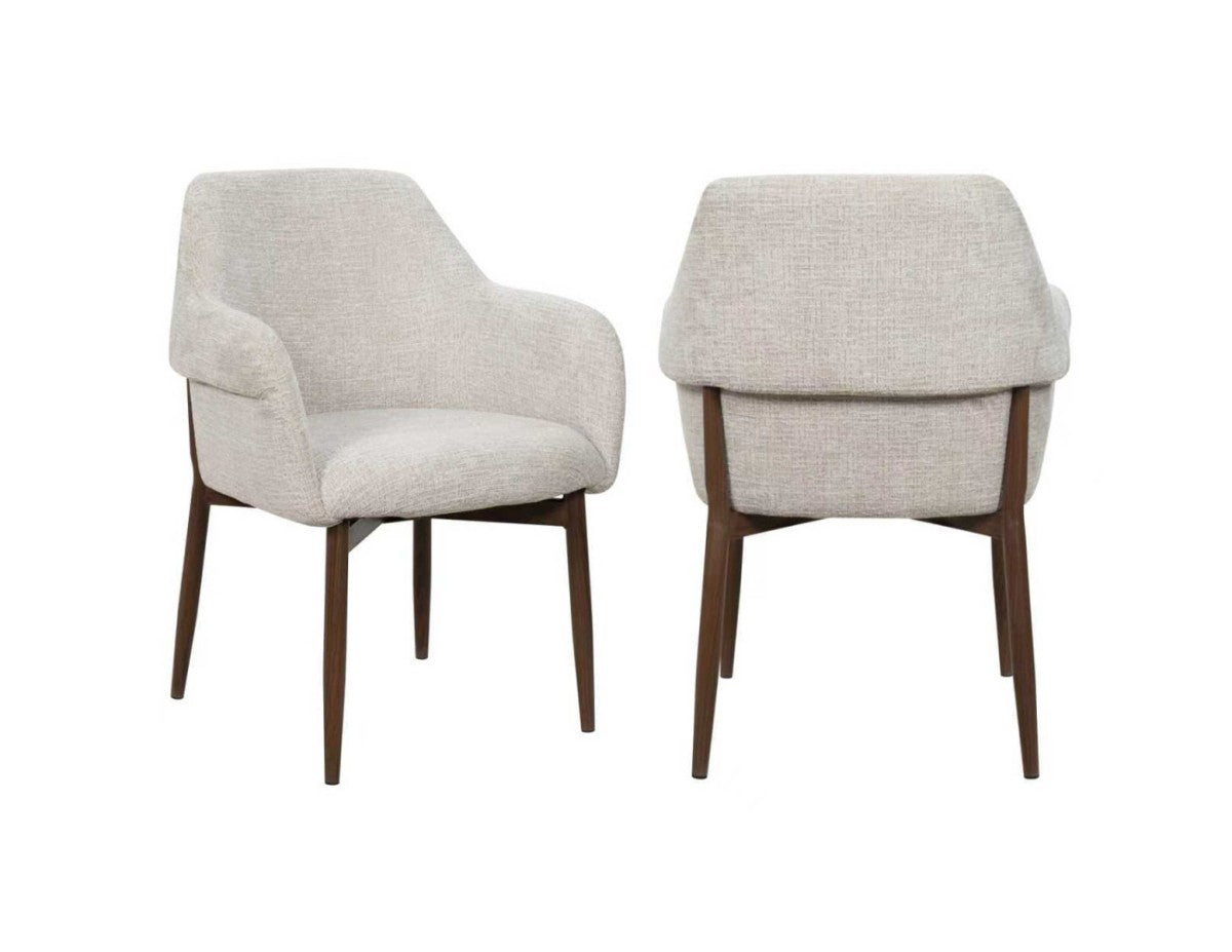 Fernando Dining Chair - Walnut / Beige