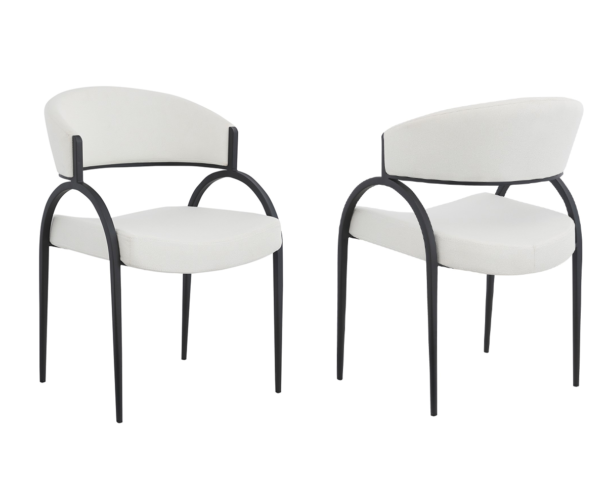 Henry Dining Chair - Cream / Black