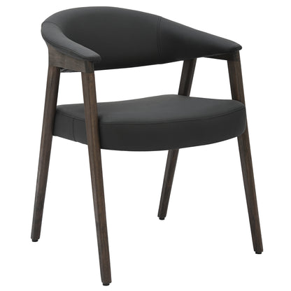 Wellson Dining Chair in Black and Dark Walnut