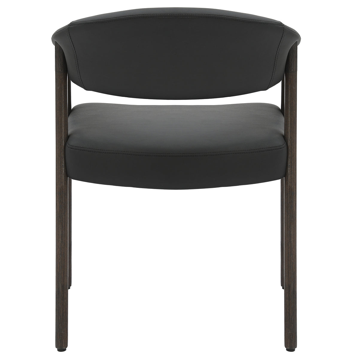 Wellson Dining Chair in Black and Dark Walnut