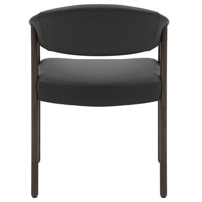 Wellson Dining Chair in Black and Dark Walnut
