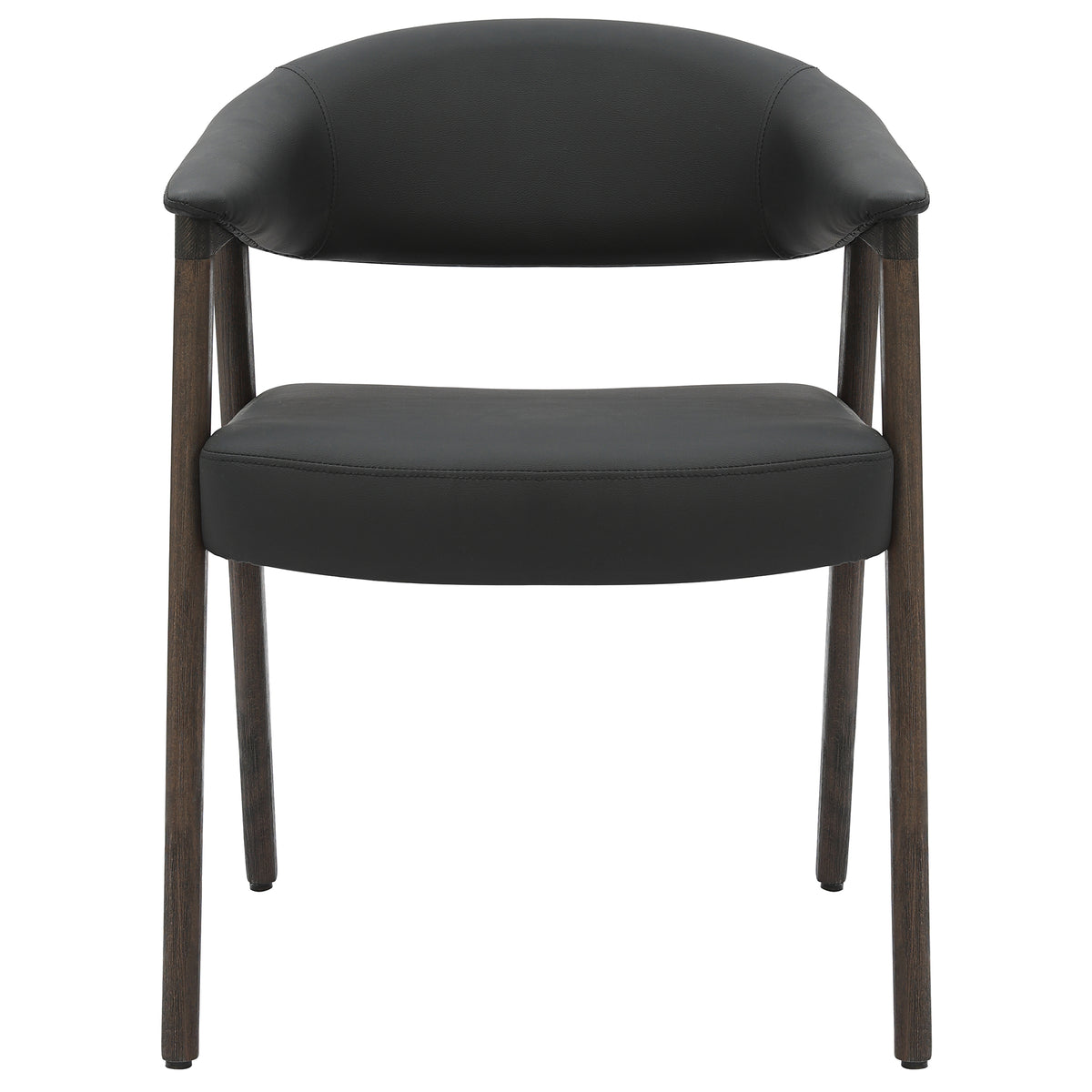 Wellson Dining Chair in Black and Dark Walnut