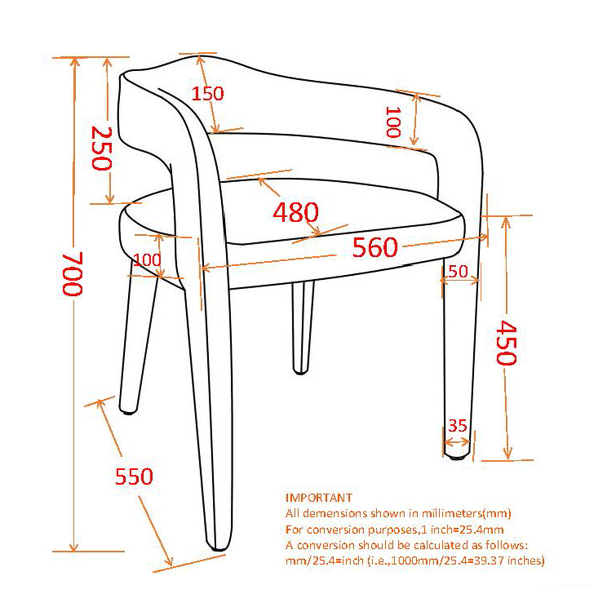 Canello Dining Chair in Charcoal