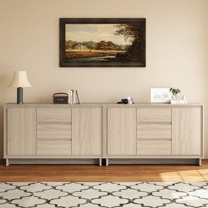 Modern Storage Cabinet with 2 Doors & 3 Drawers
