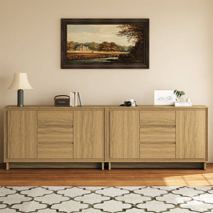 Modern Storage Cabinet with 2 Doors & 3 Drawers