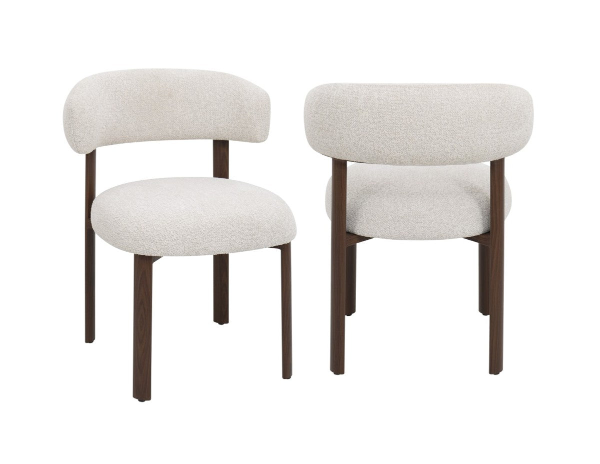 Ally Dining Chair - Walnut / Beige