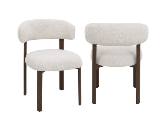 Ally Dining Chair - Walnut / Beige
