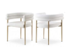 Dio Dining Chair - Cream / Gold
