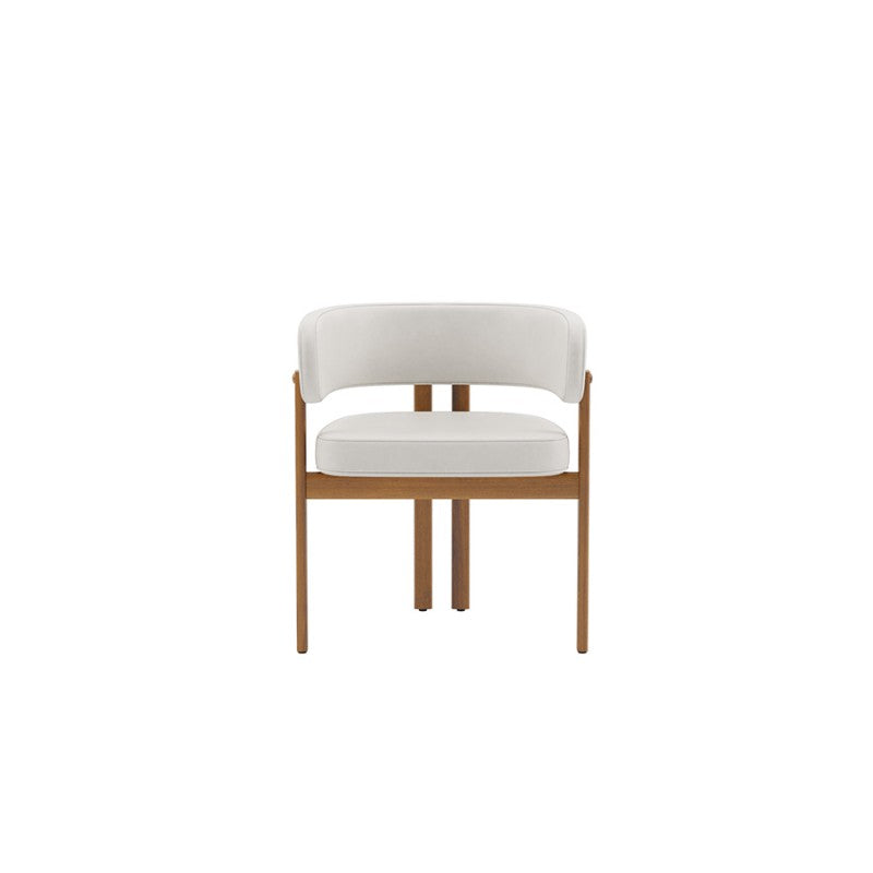 George Dining Chair - Cream / Walnut