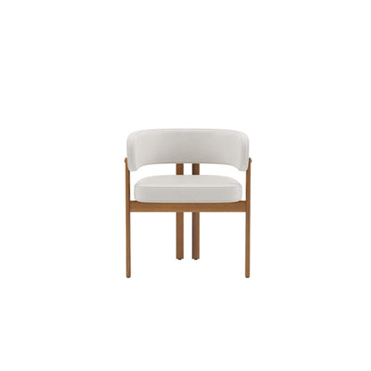 George Dining Chair - Cream / Walnut