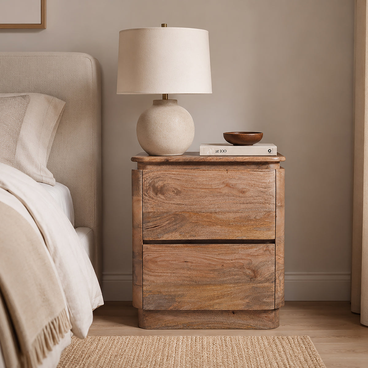 Akila Nightstand Natural detail