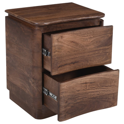 Akila Nightstand Walnut detail