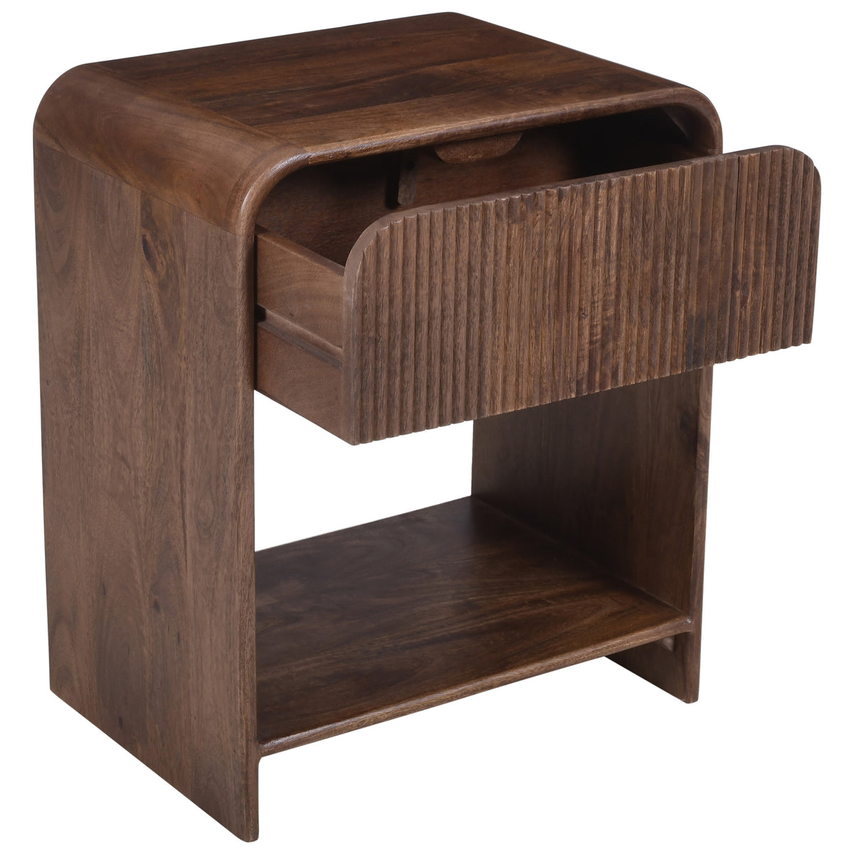 Amaya Night Stand Walnut detail