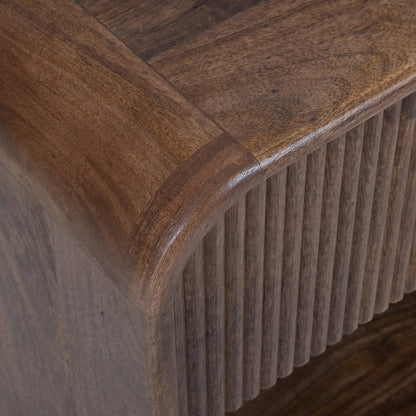 Amaya Night Stand Walnut detail